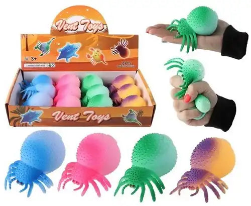 Squshy stretchy edderkop (assorteret farve)