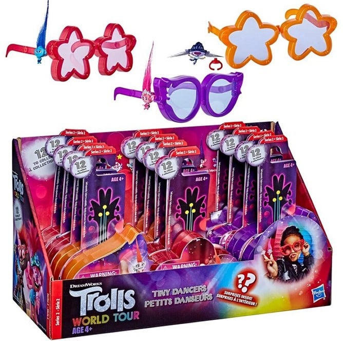 Trolls surprise box med briller, ring og figur