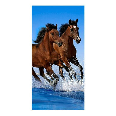 Heste Håndklæde Blå
