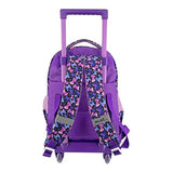 Sommerfugle 3D glitter Skoletaske trolley 45 cm med 3 rum