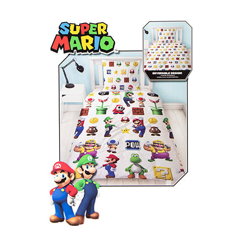 Super Mario vendbart senior sengesæt 140x200 cm
