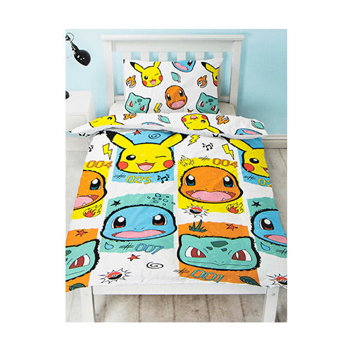 Pokemon faces vendbart senior sengesæt 140x200 cm