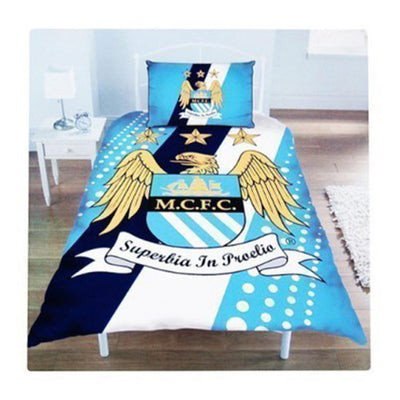 Manchester City senior sengesæt 140x200 cm 100% bomuld