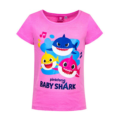 Babyshark t-shirt lyserød