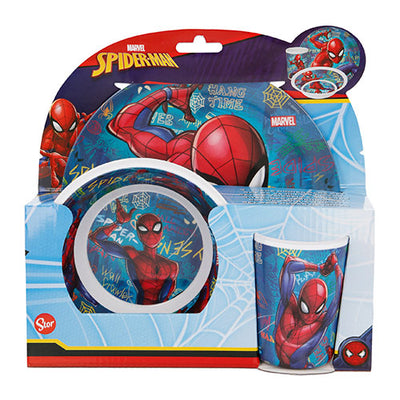 Spiderman Melamin 3-delt Spisesæt tallerken/skål/krus