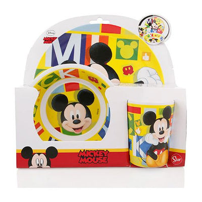 Mickey Mouse 3-delt Melamin Spisesæt tallerken/skål/krus