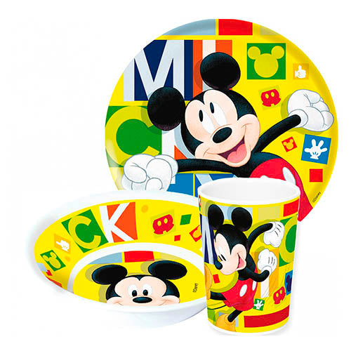 Mickey Mouse melamin spisesæt krus/skål/tallerken