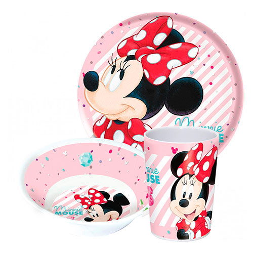 Minnie Mouse melamin spisesæt krus/skål/tallerken
