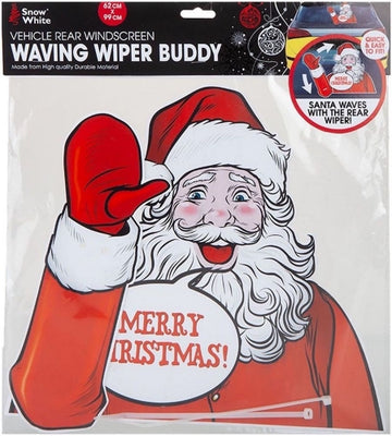 Waving wipe med julemanden til vinduesvisker