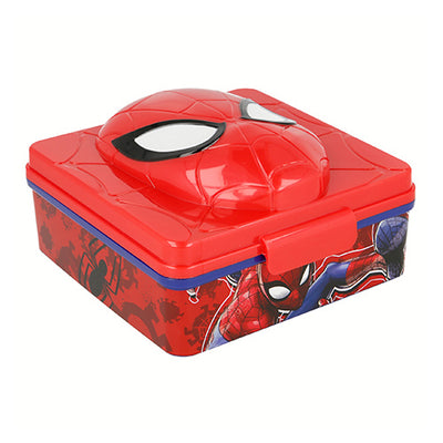 Spiderman 3D Rød Madkasse 14x15x9 cm