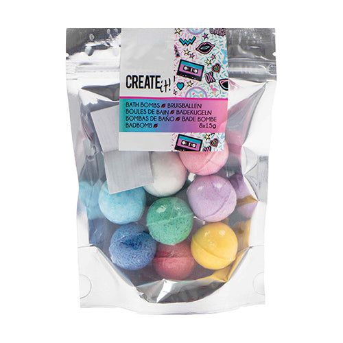Create it 8 stk mini badebomber - neon farver