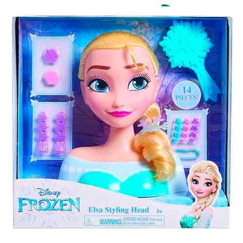 Frozen Elsa Styling hoved inkl. 14 dele legesæt