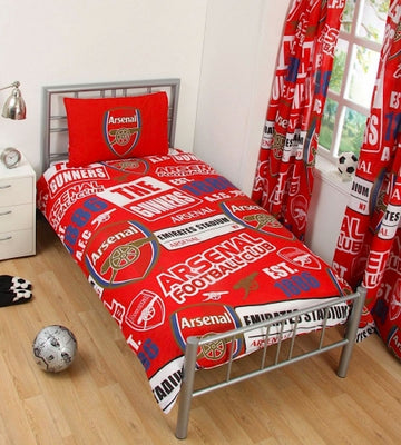 Arsenal senior sengesæt 135x200 cm bomuld fodbold sengetøj voksen