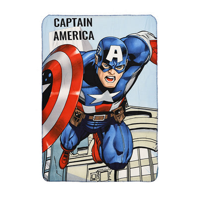 Captain America fleecetæppe 100x150 cm