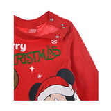 Disney Mickey & Pluto rød jule bluse 6-24 mdr