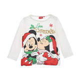 Disney Minnie+Mickey juletrøje 0-2 år hvid