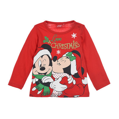 Disney juletrøje Mickey & Minnie Mouse 6-24 mdr rød