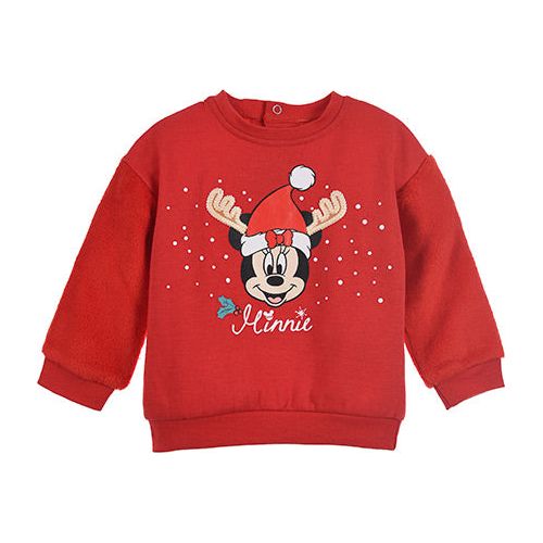 Disney Minnie Mouse julesweater 6-24 mdr med palietter rød
