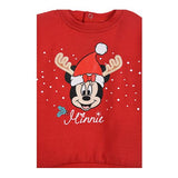 Disney Minnie Mouse julesweater 6-24 mdr med palietter rød