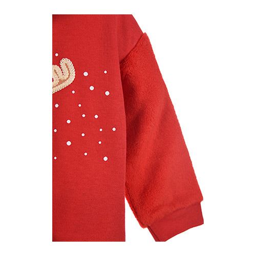 Disney Minnie Mouse julesweater 6-24 mdr med palietter rød