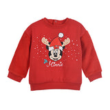 Disney Minnie Mouse julesweater 6-24 mdr med palietter rød