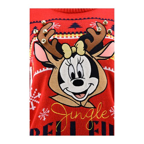 Disney Minnie Mouse "Jingle bell fun" julesweater Voksen S-XL