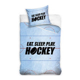 Ishockey sengesæt senior 140x200 cm 100% bomuld