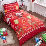 Julemotiv sengesæt "Rudolph med gulerødder" 135x200 cm sengetøj senior