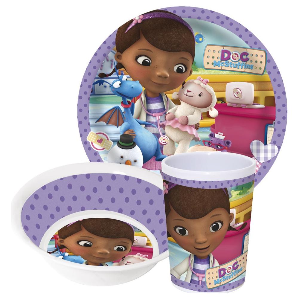 Doktor Mcstuffins melamin spisesæt krus/skål/tallerken