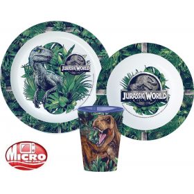 Jurassic World 3-delt spisessæt (Kan tåle mikroovn)