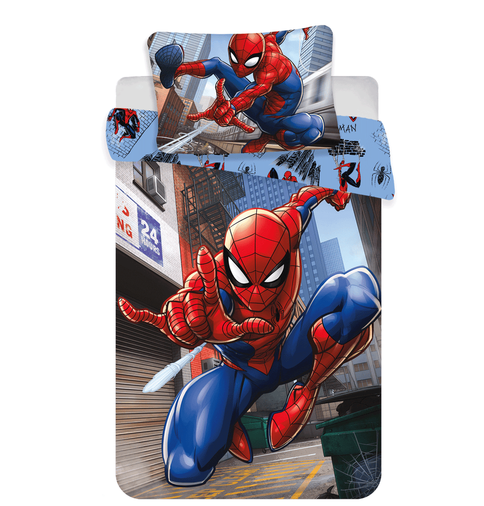 Spiderman Junior Sengesæt 100x140 cm Bomuld Sengetøj