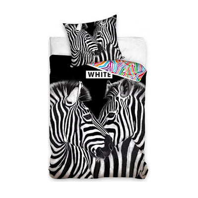 Zebra sengesæt senior 100% bomuld