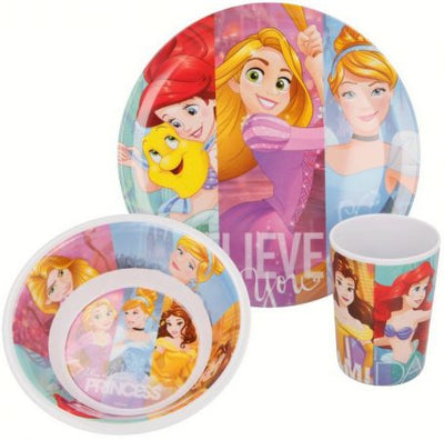 Disney Princess melamin spisesæt krus/skål/tallerken