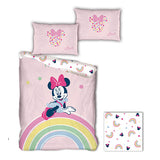 Minnie Mouse vendbart "rainbow" senior sengesæt 140x200 cm