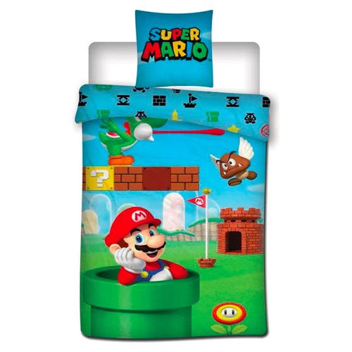 Super Mario sengesæt 140x200 cm bomuld sengetøj senior