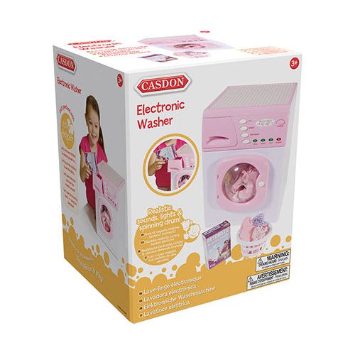 Casdon elektronisk vaskemaskine incl kurv og "vaskepulver"