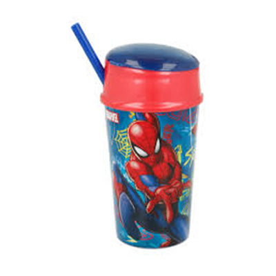 Spiderman snackkrus med sugerør