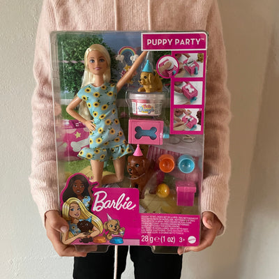 Barbie puppy party legesæt incl modellervoks