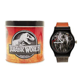 Jurrassic World Dinosaur armbåndsur i flot metalboks