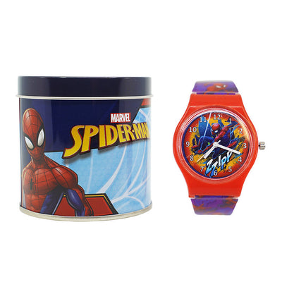 Spiderman ur i flot metalboks 4-10 år