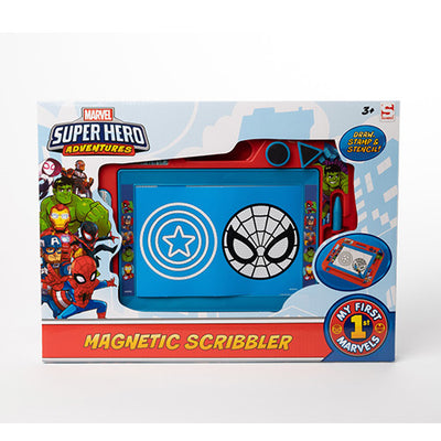 Superhero Magnet Tegnetavle med stempler 30x22 cm