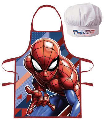 Spiderman Forklæde køkkenhjælpersæt 3-8 år