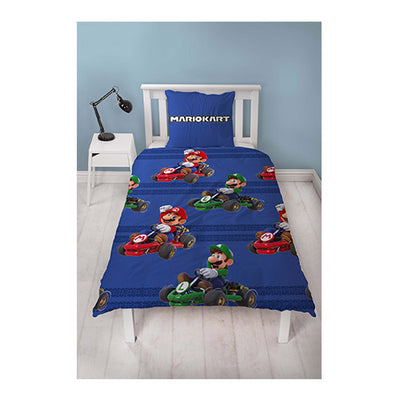Super Mario vendbart Mariokart sengesæt