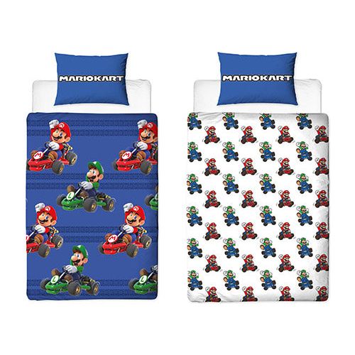 Super Mario vendbart Mariokart sengesæt