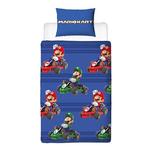 Super Mario vendbart Mariokart sengesæt
