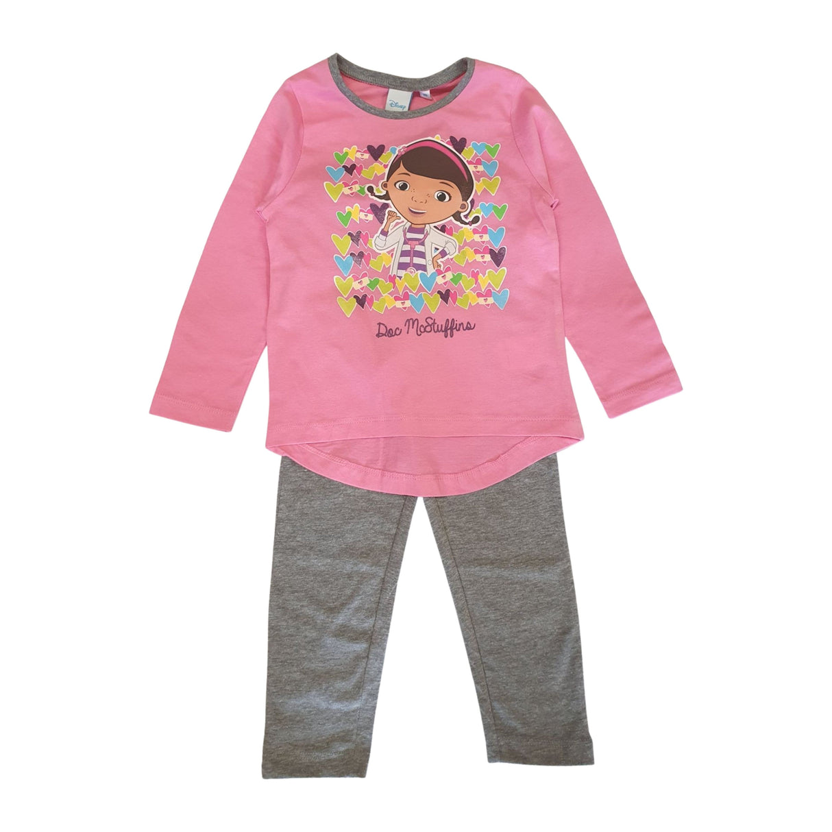 Doktor Mcstuffins nattøj pink/grå