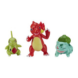 Pokemon 3pack figursæt - Larvitar, Bulbasaur, Charmeleon