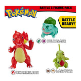 Pokemon 3pack figursæt - Larvitar, Bulbasaur, Charmeleon