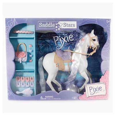 Pixie Saddle Stars Legetøjs Hest Hvid inkl. tilbehør