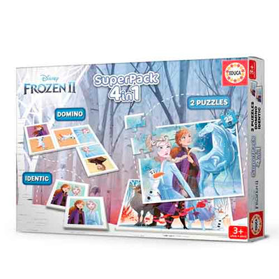 Frozen 2 - 4-i-1 spil vende- og puslespil